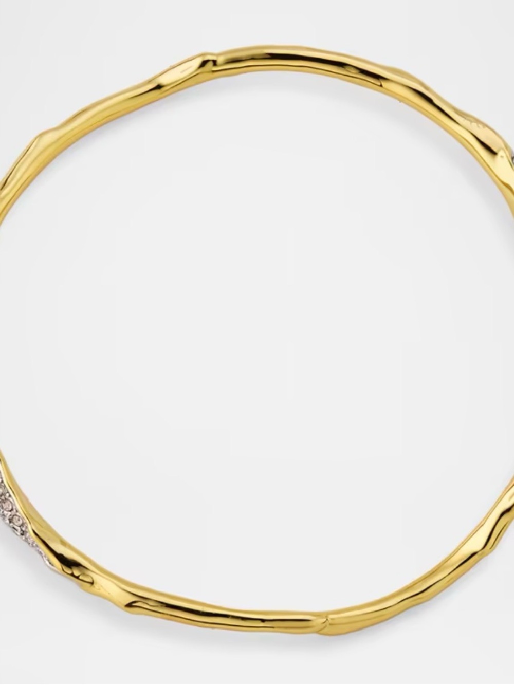 Alexis Bittar Solanales Gold Crystal Skinny Bangle Bracelet - Picture 2 of 9